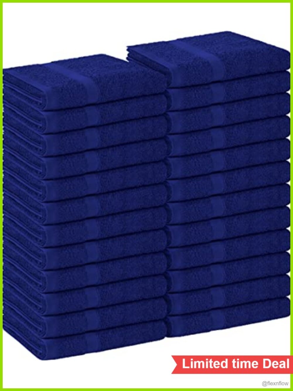 24 Pack Cotton Salon Towels 16x27 Hair Drying Absorbent Machine Washable